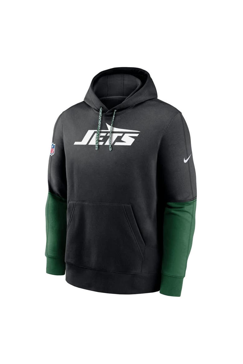 Men's Nike Black New York Jets 2024 Sideline Club Pullover Hoodie, Alternate, color, Black