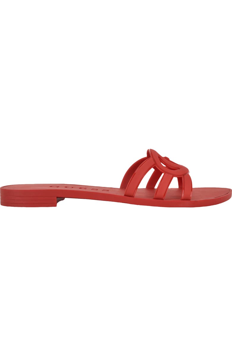 GUESS Elyho Jelly Slide Sandal, Alternate, color, Medium Red