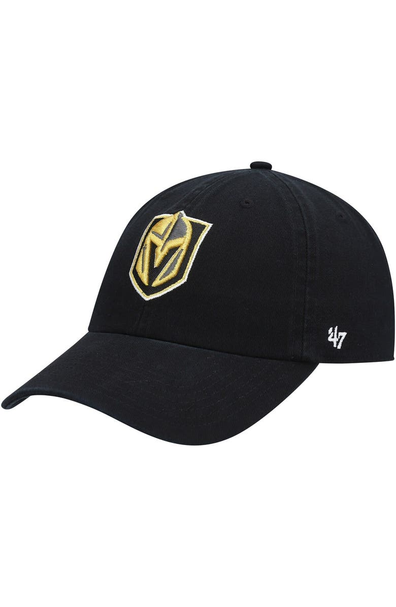 '47 Men's '47 Black Vegas Golden Knights Team Clean Up Adjustable Hat, Main, color, Black