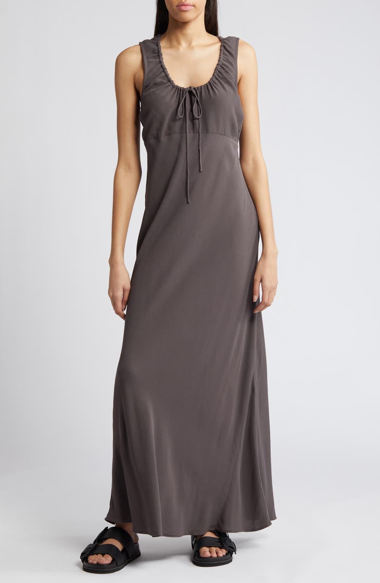 Treasure & Bond Ruched Bias Cut Maxi Dress, Main, color, 