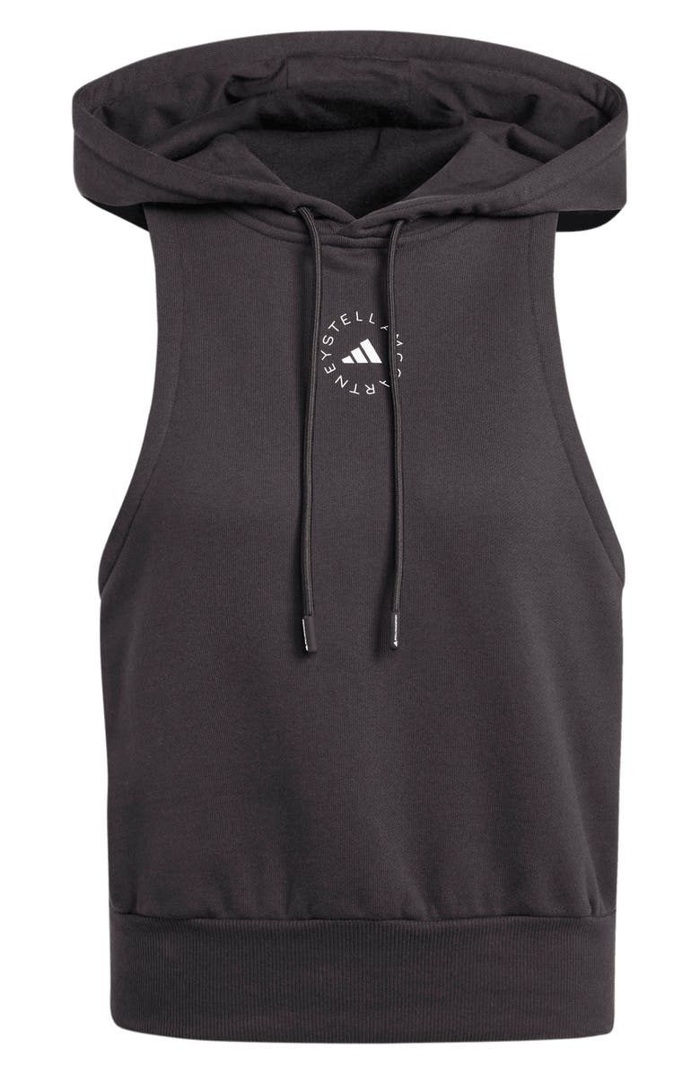 adidas by Stella McCartney Sleeveless Cotton French Terry Hoodie, Alternate, color,