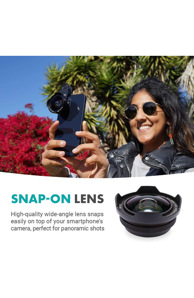 MOVO iVlog1 Vlogging Kit for iPhone with Shotgun Mic, LED Light, Tabletop Tripod, Fullsize Tripod and More, Alternate, color, Black