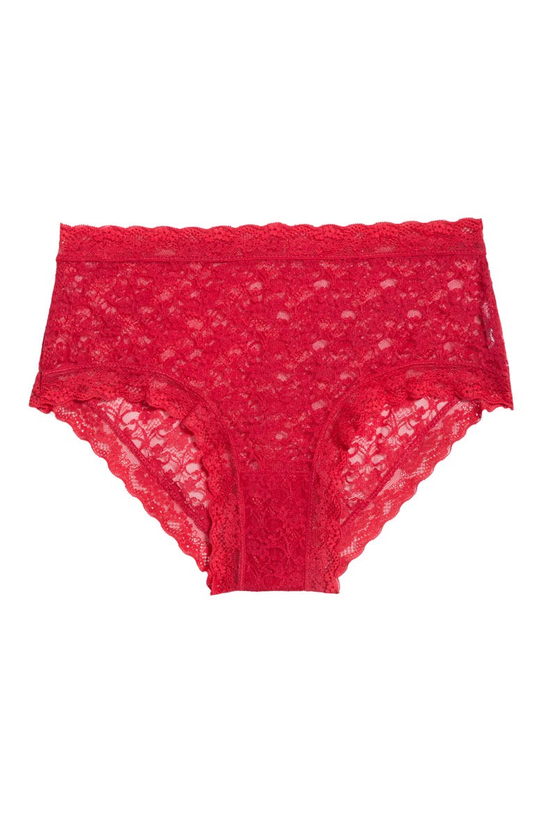 Lulu Lace High Waist Knickers, Alternate, color, AMOUR ROSE