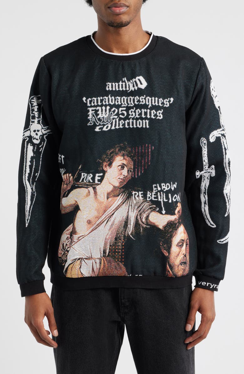VERYRARE David vs. Goliath Sweatshirt, Main, color, Black