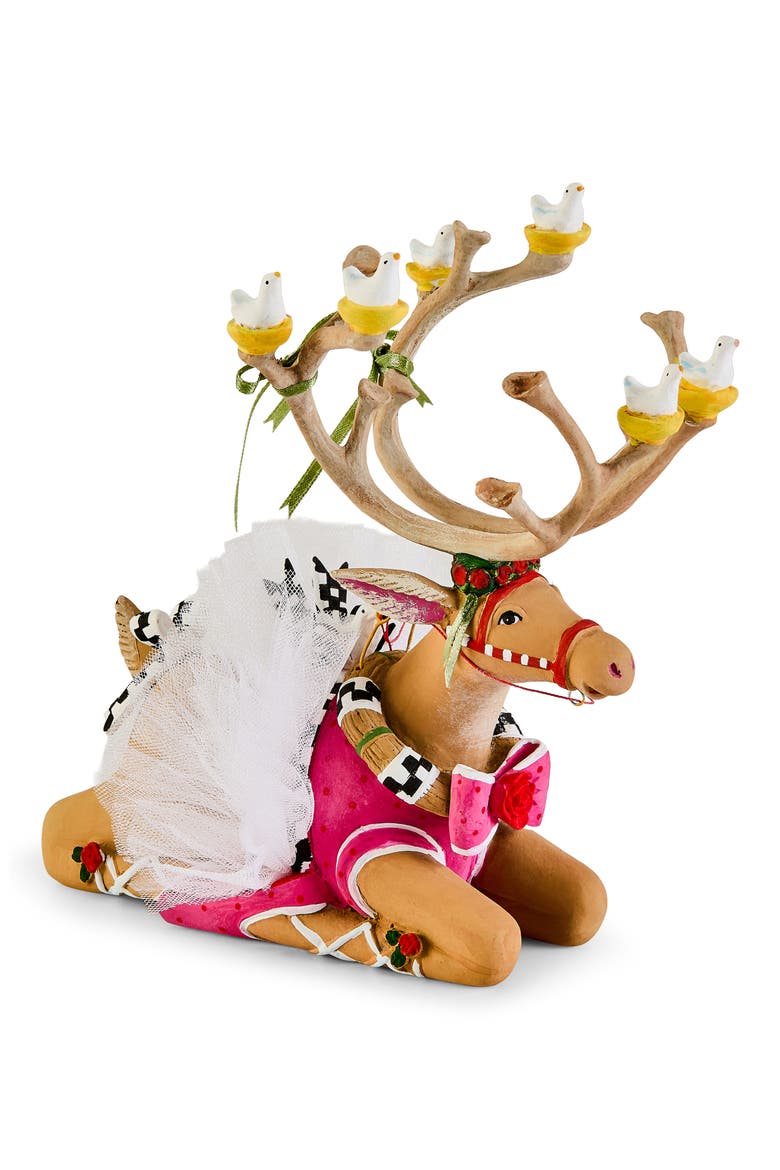 Dash Away Sleigh Reindeer Ornament, Alternate, color, PINK