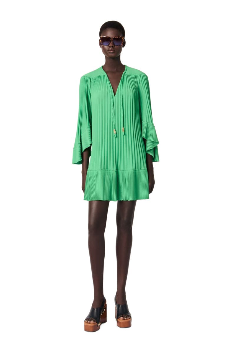 maje Mini pleated dress, Alternate, color, 