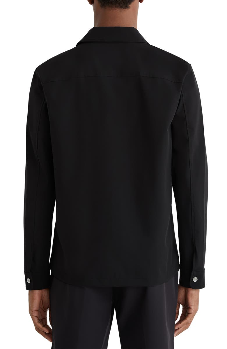 Reiss Ascend Zip-Up Shirt Jacket, Alternate, color, Black