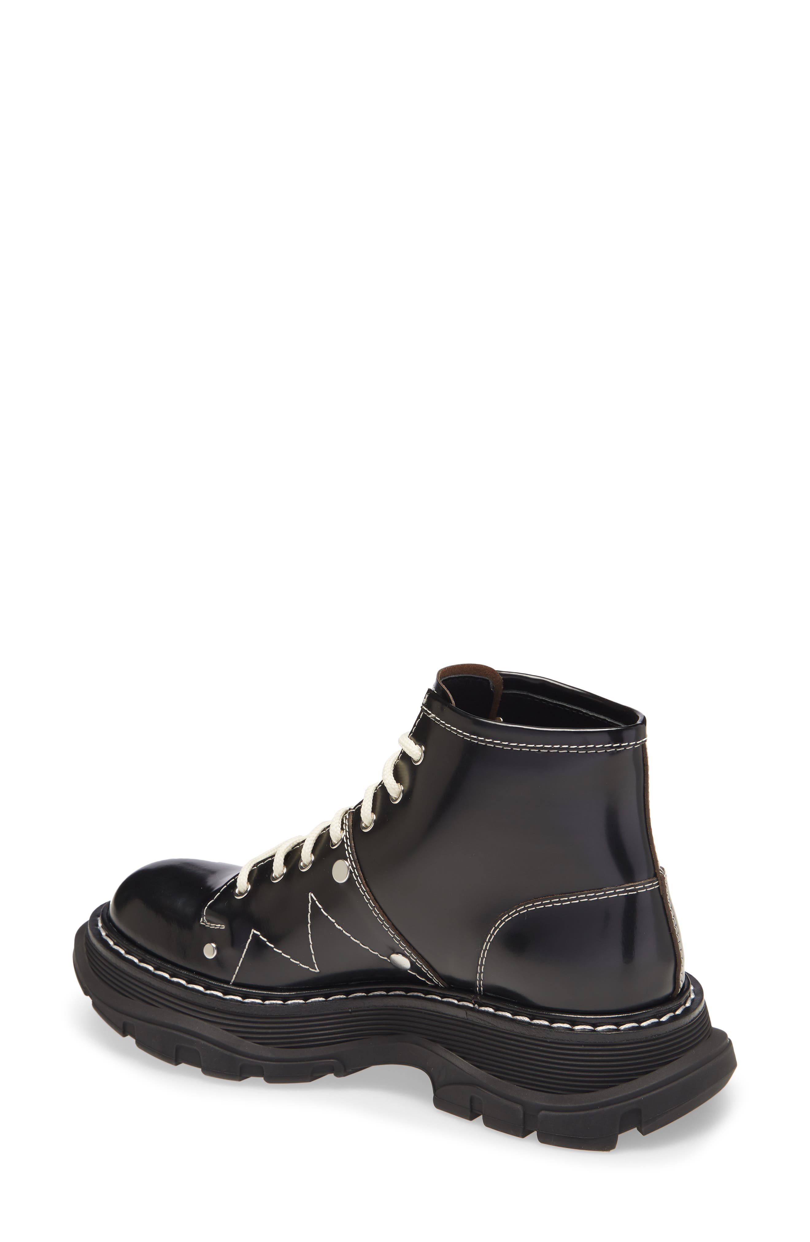 McQueen Alexander McQueen Lace-Up Lug Sole Hiker Boot, Alternate, color, 