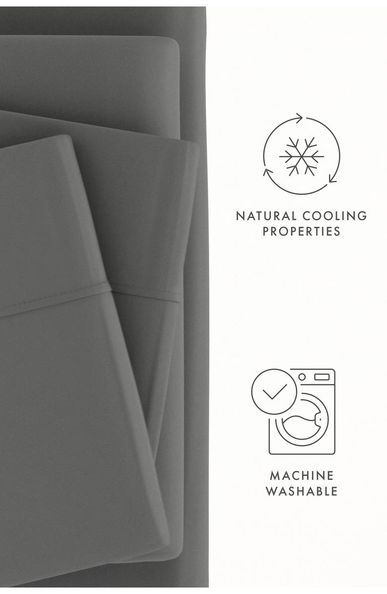 HOMESPUN Premium 4-Piece Luxury Bed Sheet Set, Alternate, color, Gray