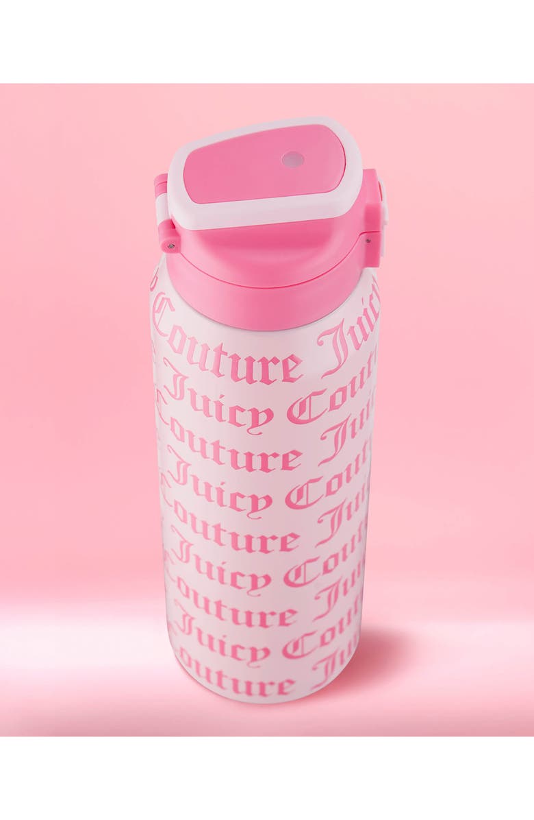 Juicy Couture Glam Getaway Logo Flip Hydration Stainless Steel Tumbler, Alternate, color, Ballerina Pink