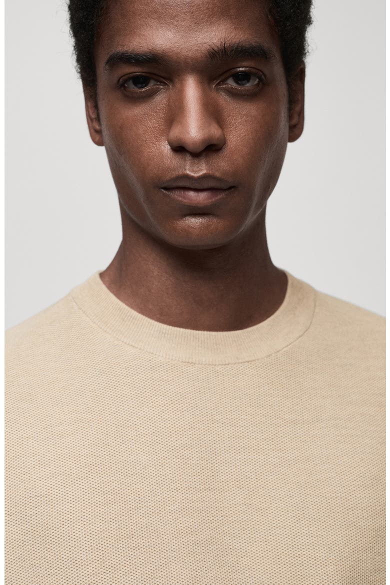 Microstructure Crewneck Sweater, Alternate, color, SAND