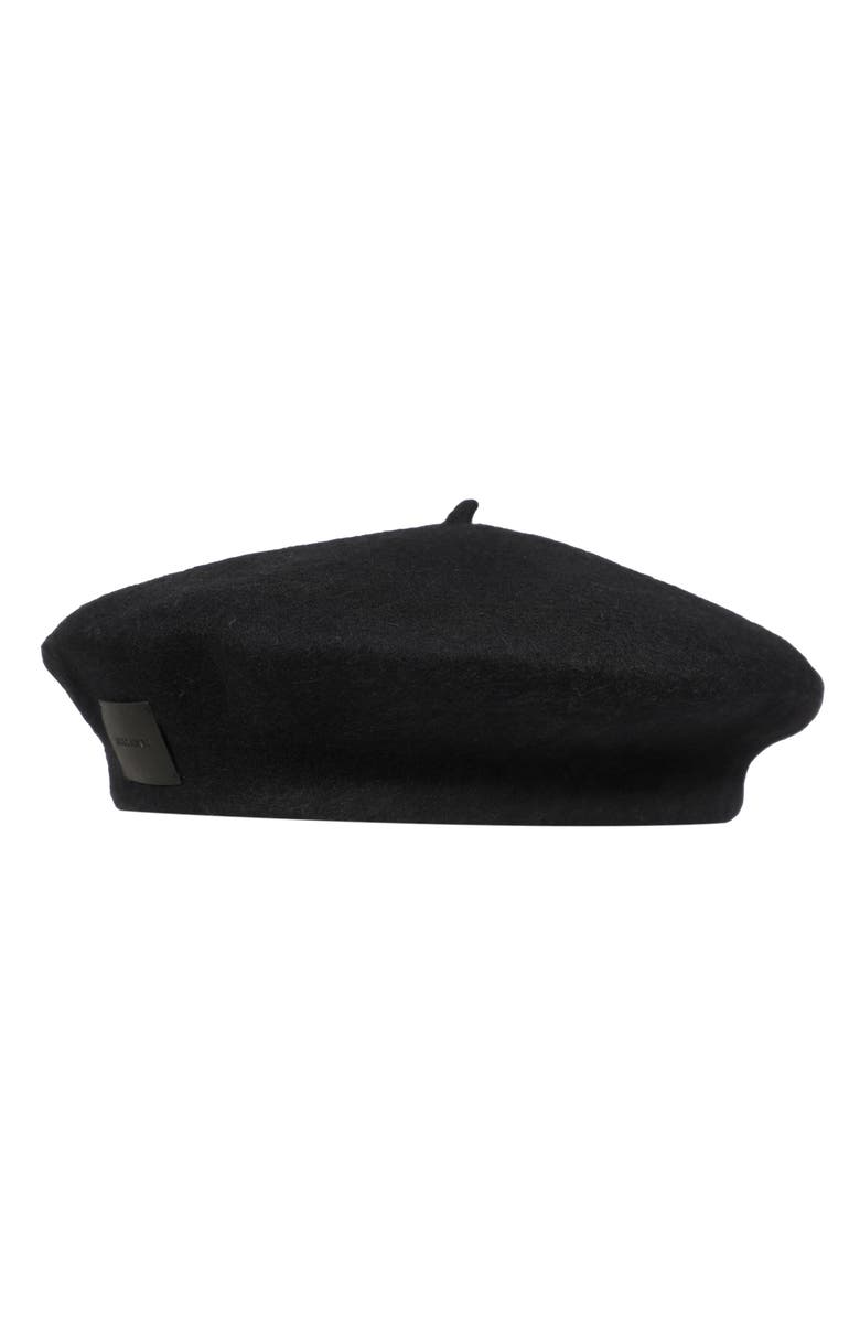 AllSaints Wool Blend Felt Beret, Main, color, 