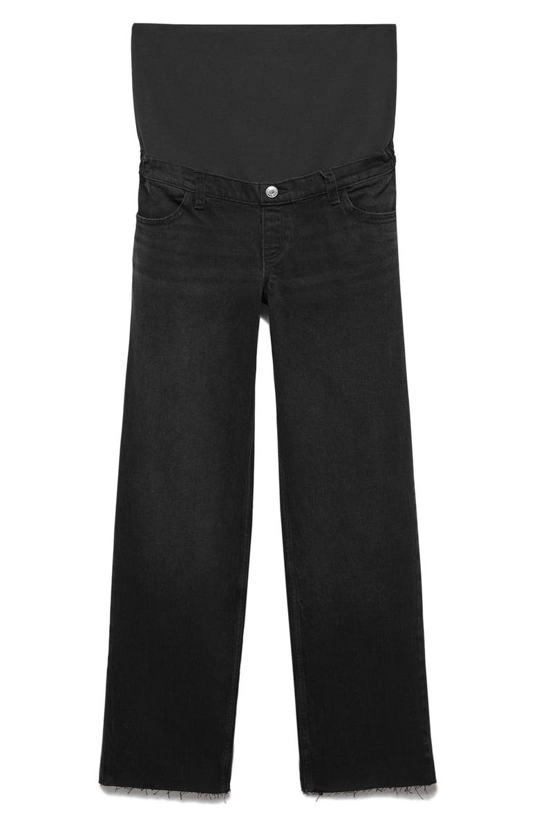 MANGO Over the Bump Wide Leg Maternity Jeans, Alternate, color, 