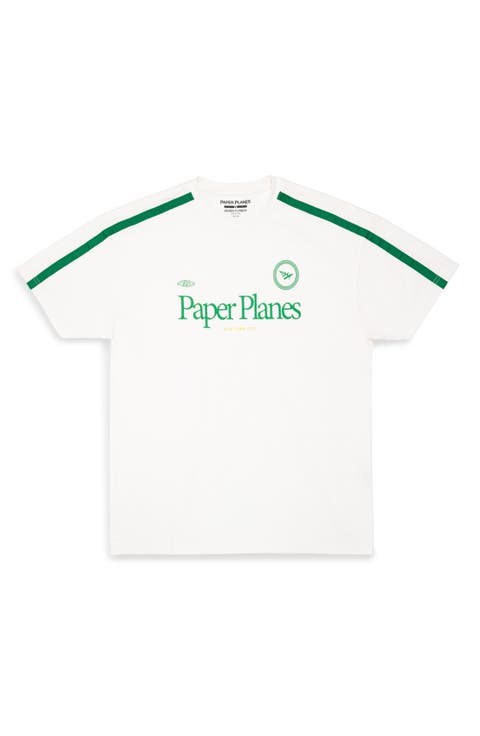 Soccer Stripe Cotton Graphic T-Shirt
