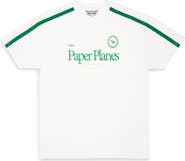 PAPER PLANES Soccer Stripe Cotton Graphic T-Shirt