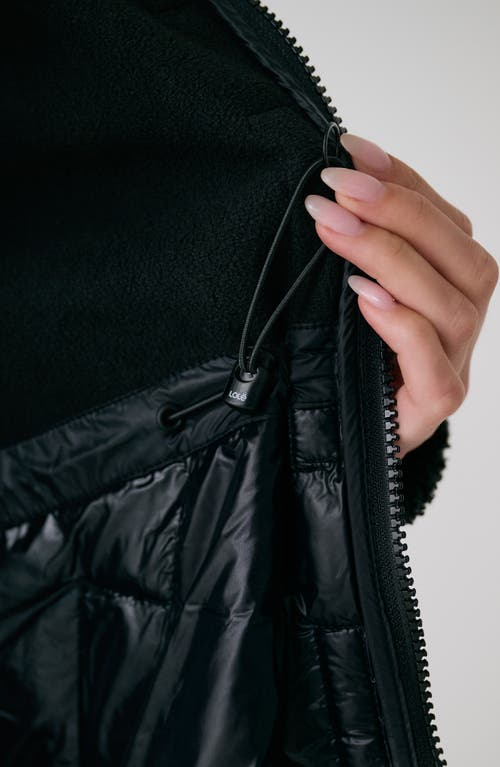 Lole Fiercely High Pile Fleece Jacket In Black