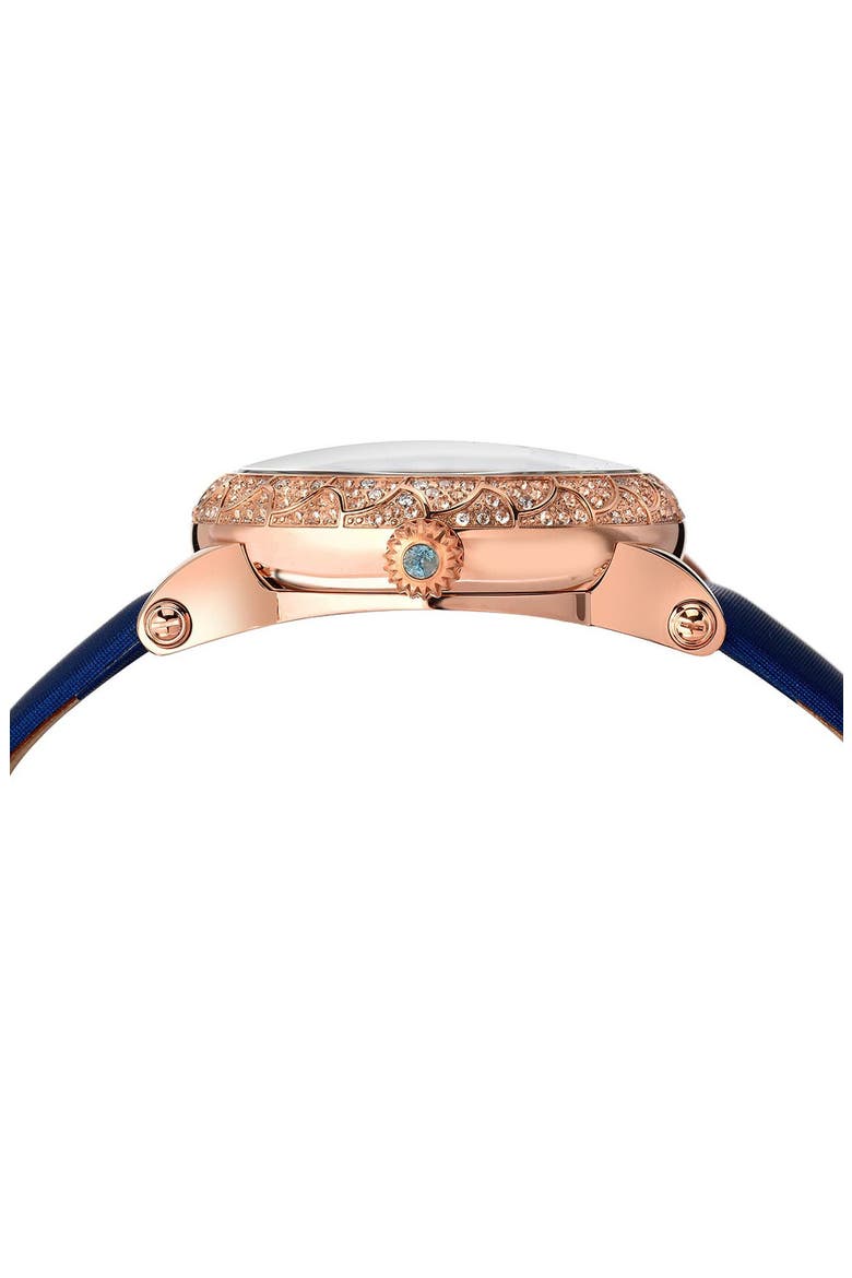 Women's Genevieve Topaz Stone Quartz Watch, 38mm, Alternate, color, rose tone-blue