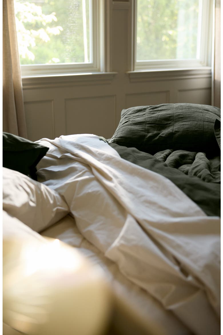 Linen Sheet Set, Alternate, color, BONE