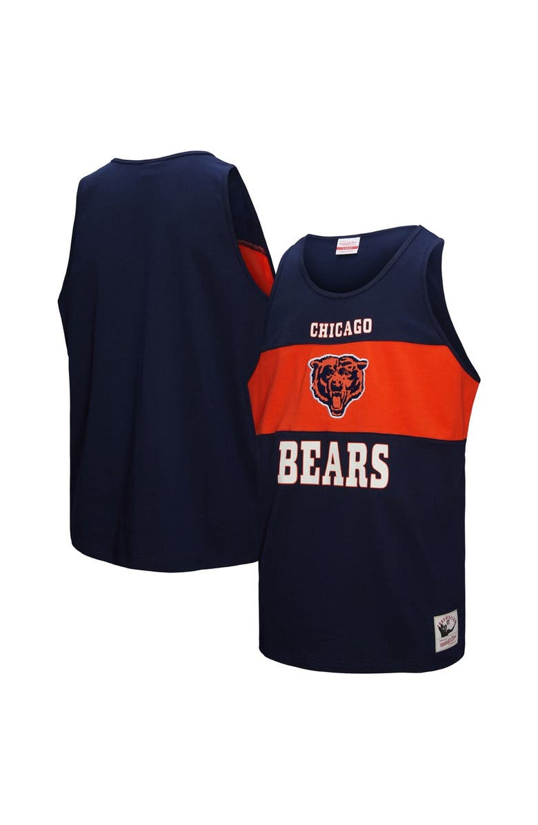 Mitchell & Ness Men's Mitchell & Ness Navy Chicago Bears Retro Colorblock Tank Top, Main, color, Navy