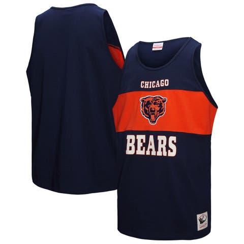 Men's Mitchell & Ness Navy Chicago Bears Retro Colorblock Tank Top