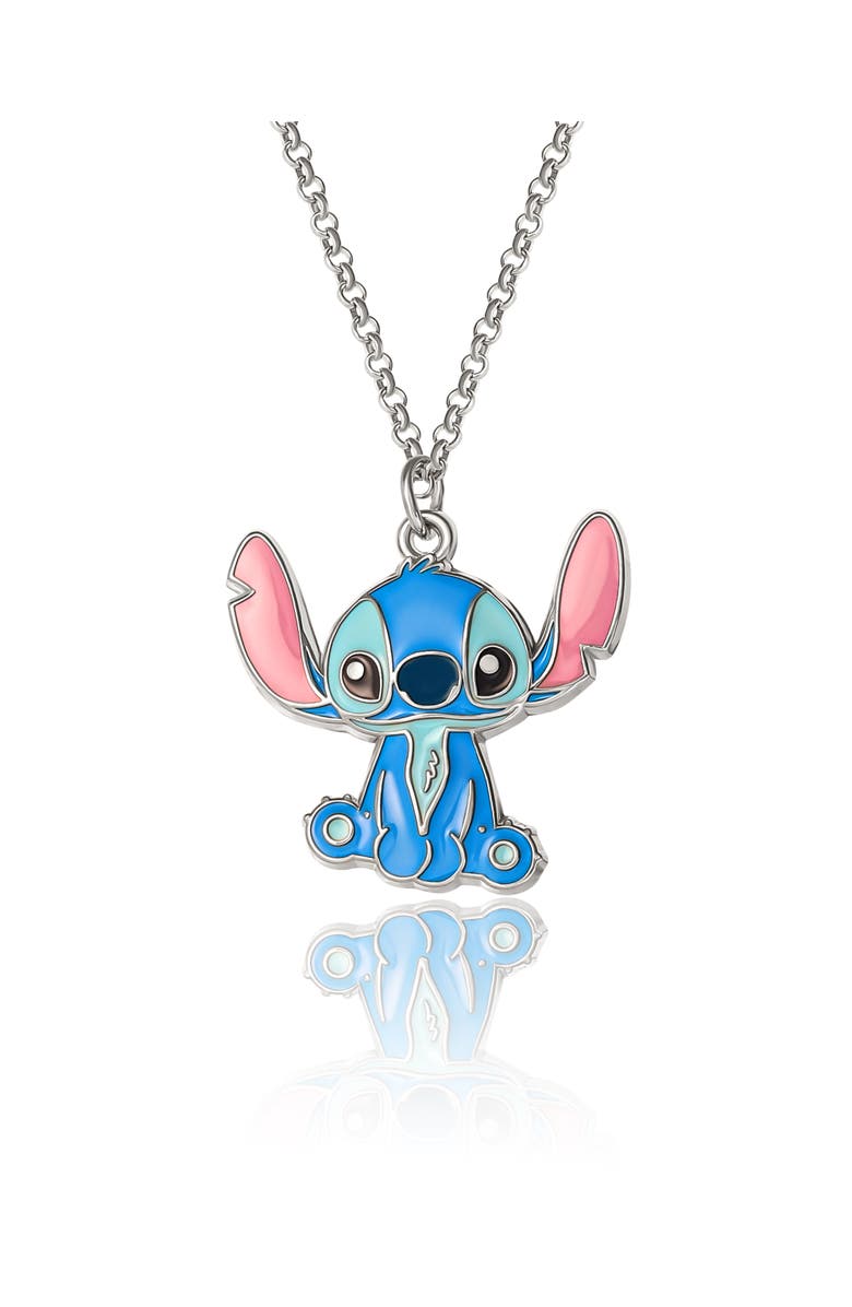 Disney Lilo & Stitch Jewelry Set, Flower Charm Hoop Earrings, 16+3" Necklace, Alternate, color, Multicolor