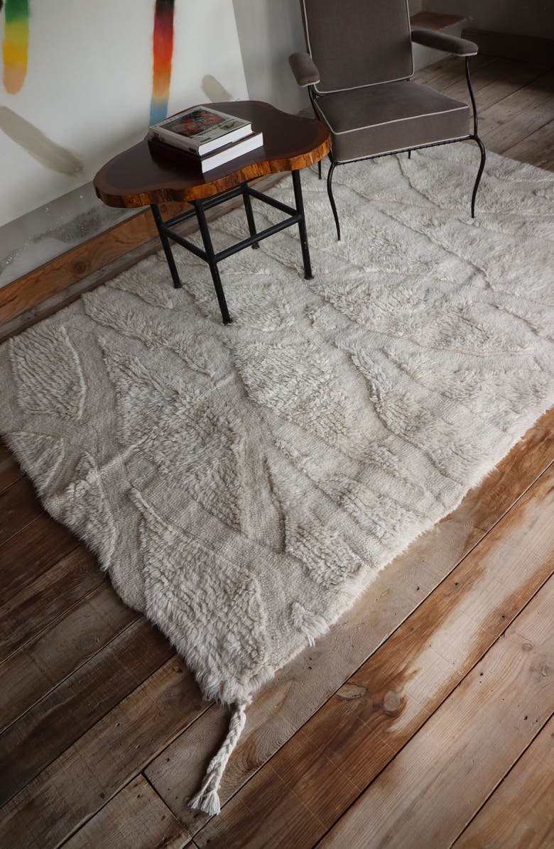 Lorena Canals Woolable Enkang Ivory Washable Wool Rug, Alternate, color, Ivory Xl