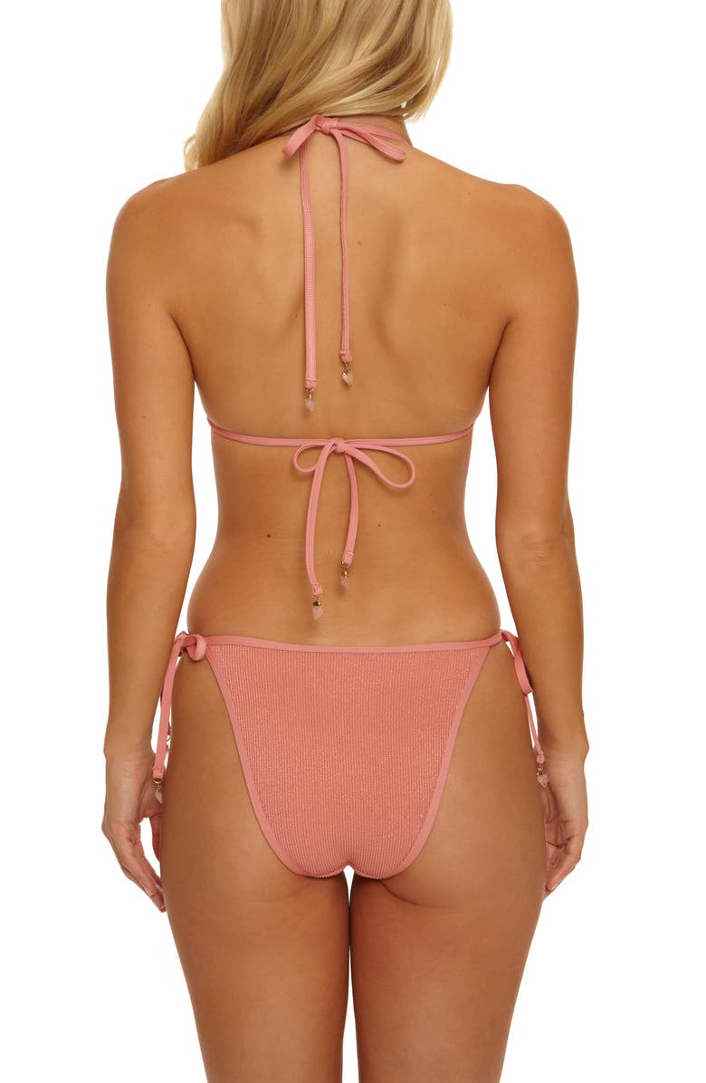 Isabella Rose Como Triangle Bikini Top, Alternate, color, Blush