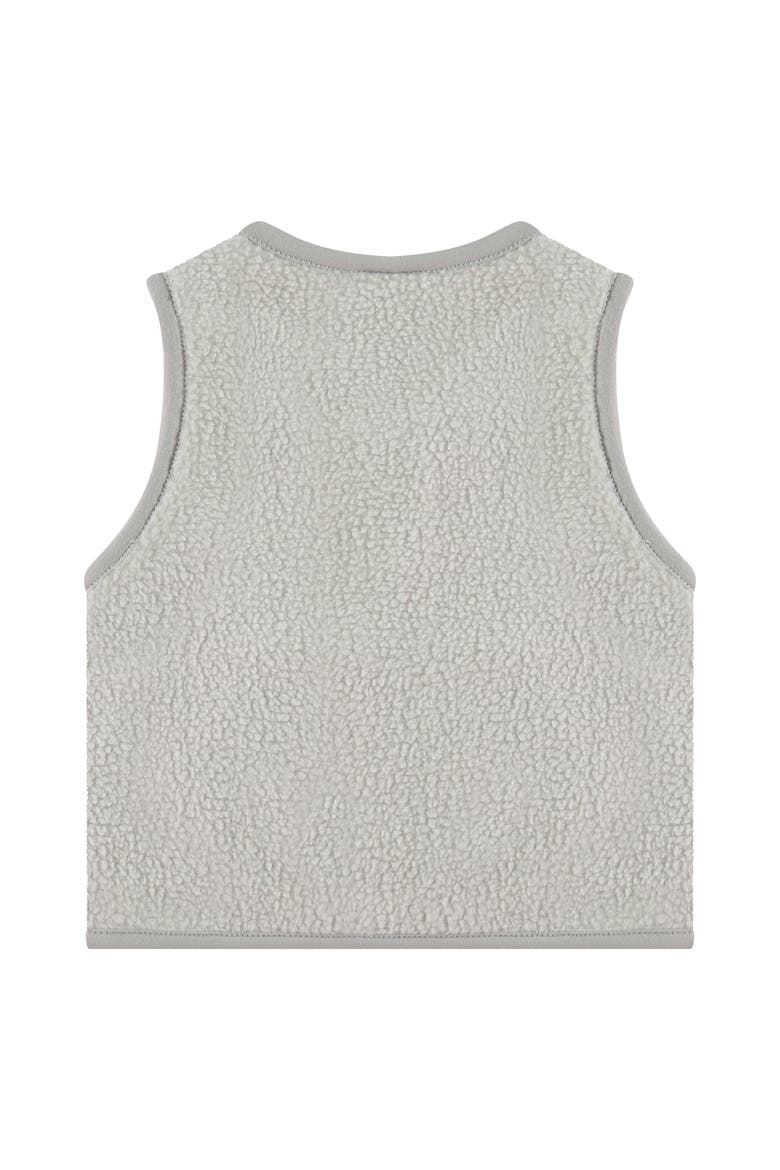 Fleece Zip Up Vest, Alternate, color, Bone