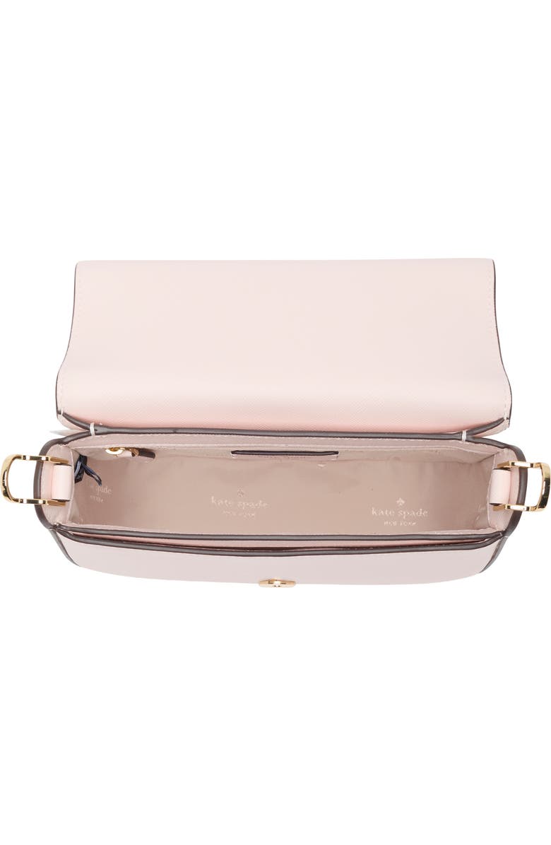 Kate Spade New York madison saffiano leather saddle bag, Alternate, color, Powdered Sugar