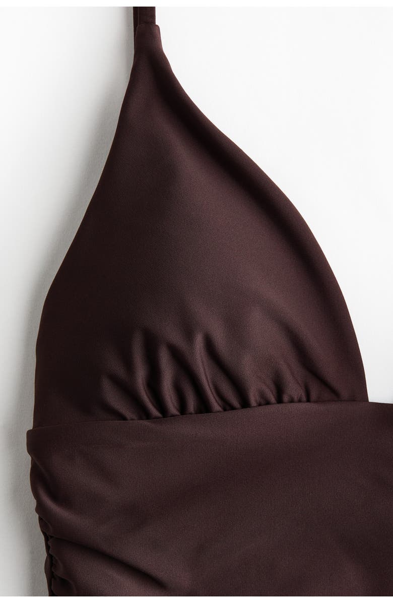 H&M Medium Shape Swimsuit, Alternate, color, Dark Brown