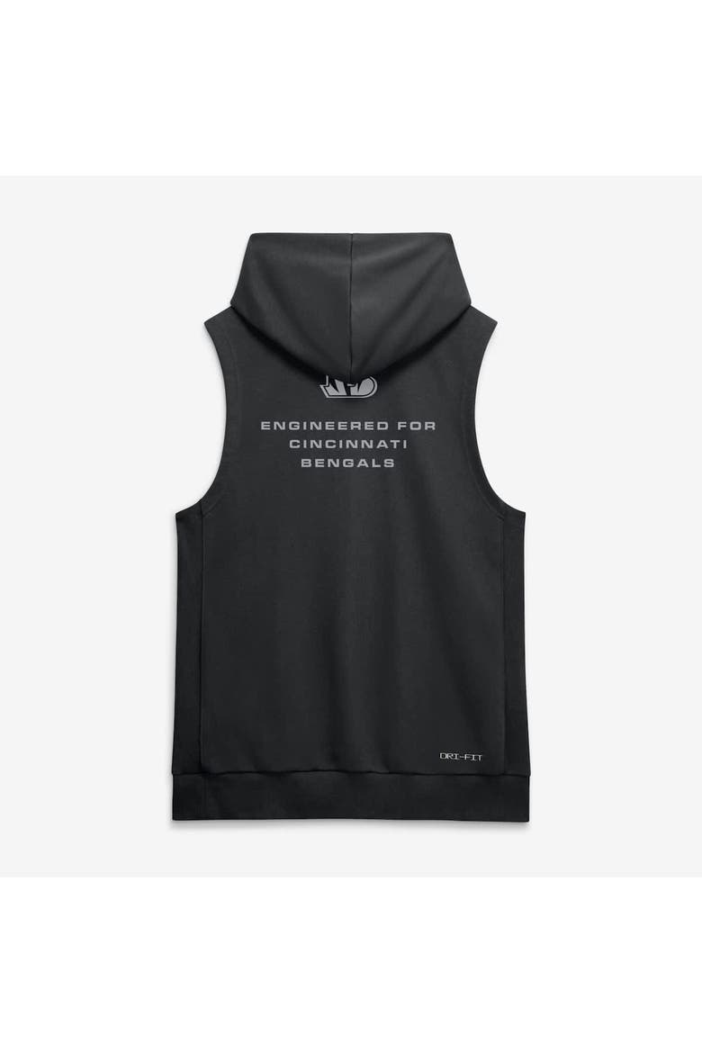 Men's Nike Black Cincinnati Bengals Sideline Standard Issue Dri-FIT Sleeveless Hoodie, Alternate, color, Black