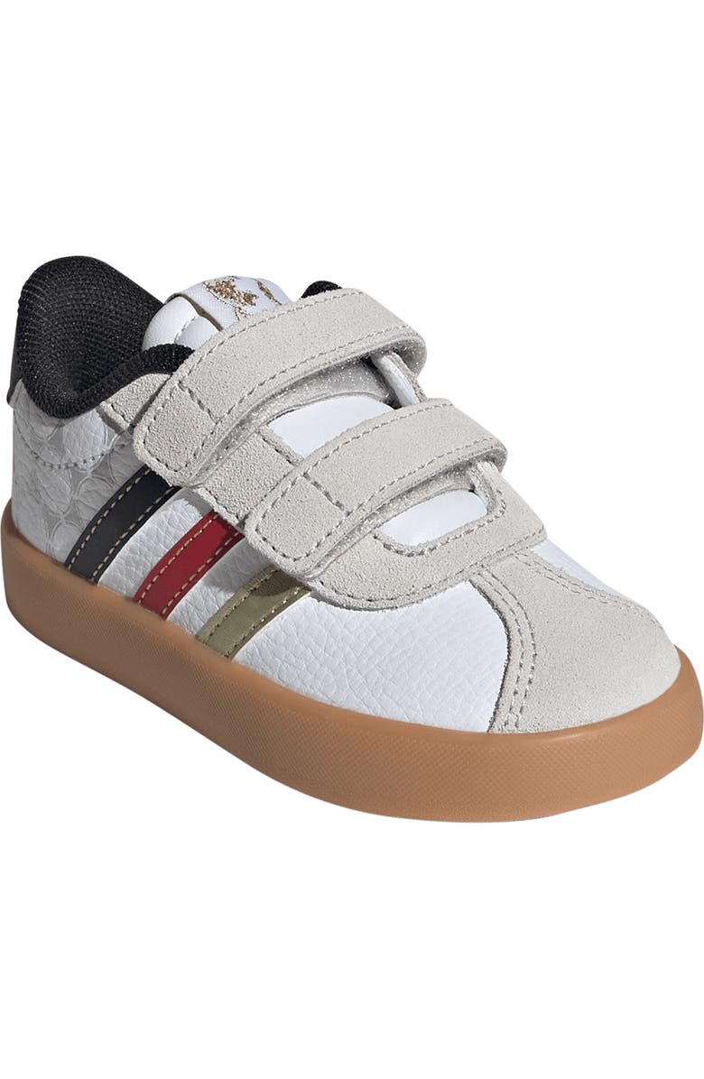 adidas Kids' VL Court 3.0 Sneaker, Main, color, White/ Core Black/ Gold