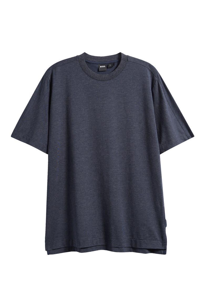 Taut Crewneck Top, Alternate, color, DARK BLUE