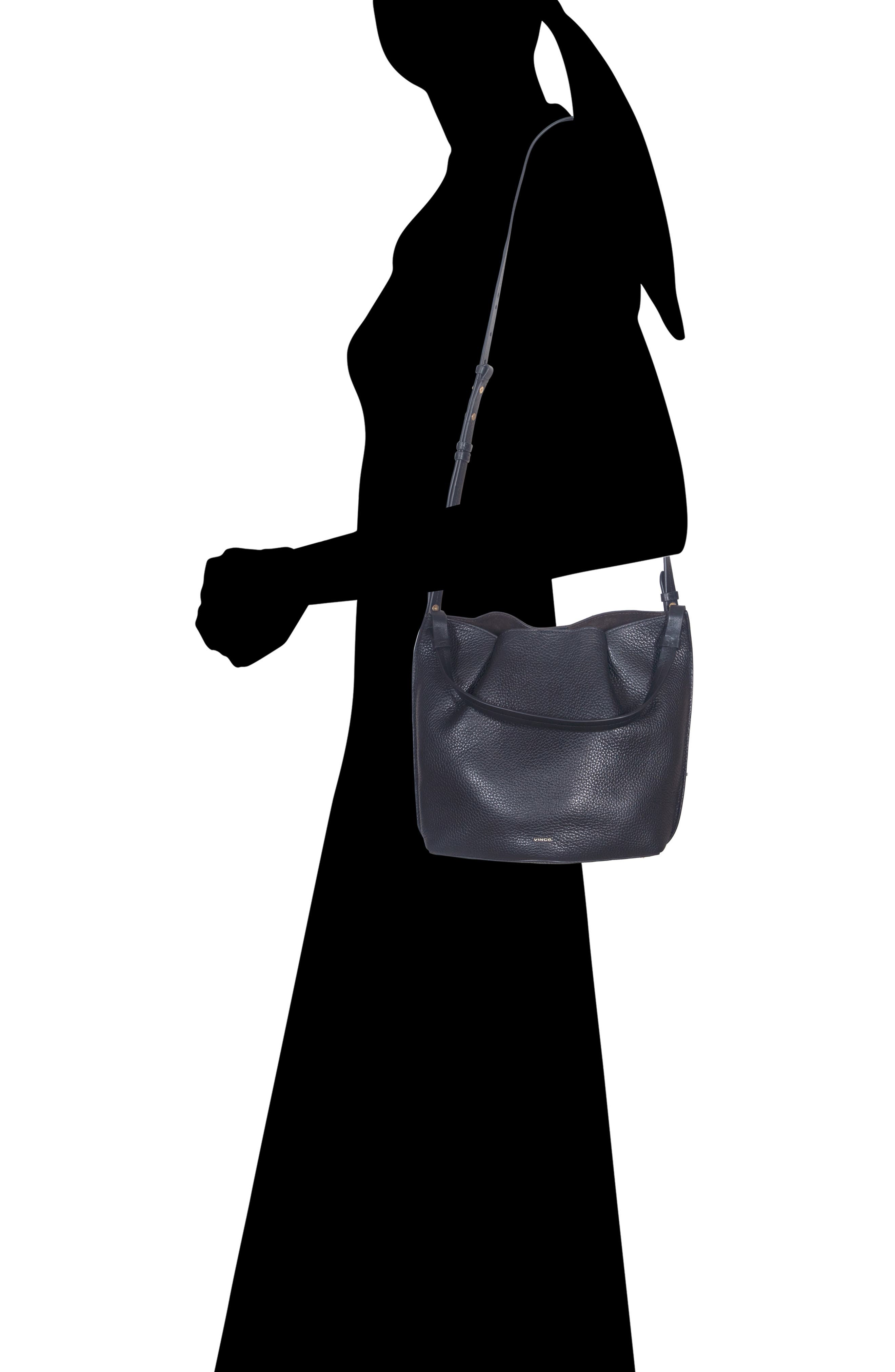 Vince Ava Hobo Crossbody Bag, Alternate, color, Black
