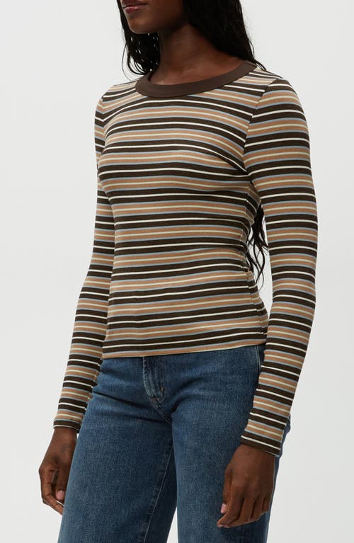 Michael Stars Zola Long Sleeve Crew Tee In Gray