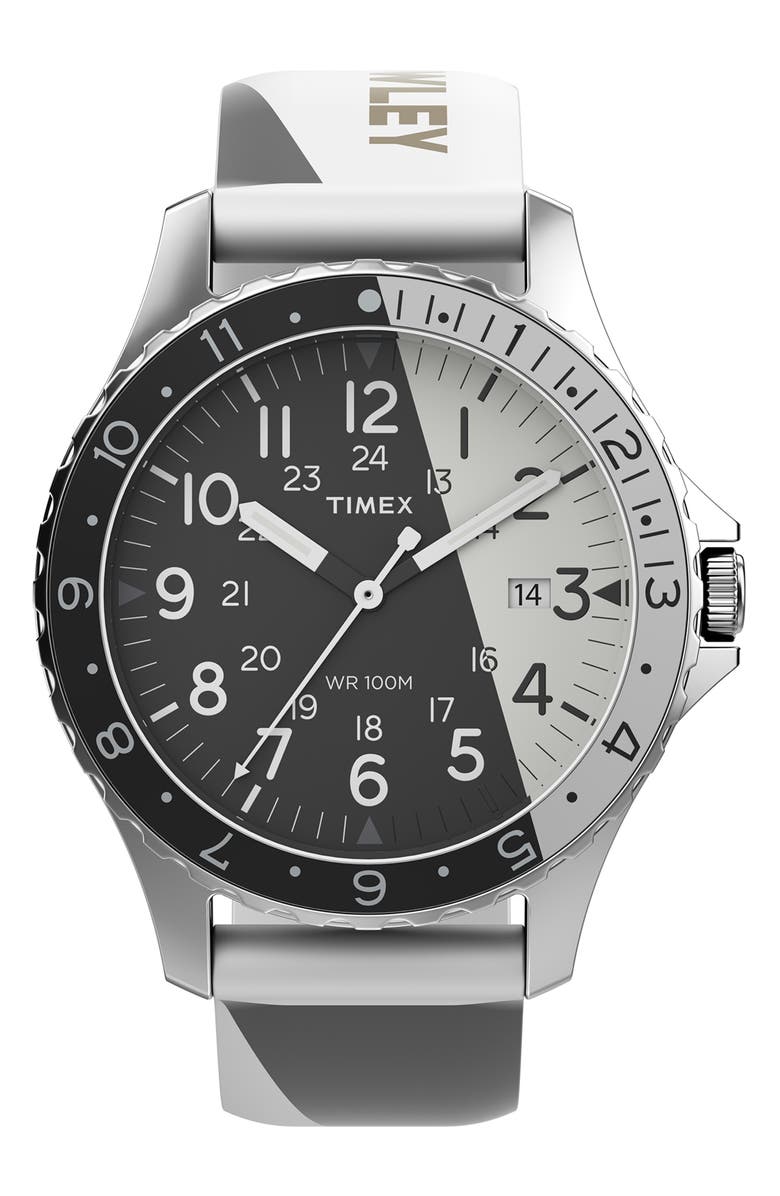 Timex<sup>®</sup> x Cynthia Rowley Navi XL Silicone Strap Watch, 38mm, Main, color,