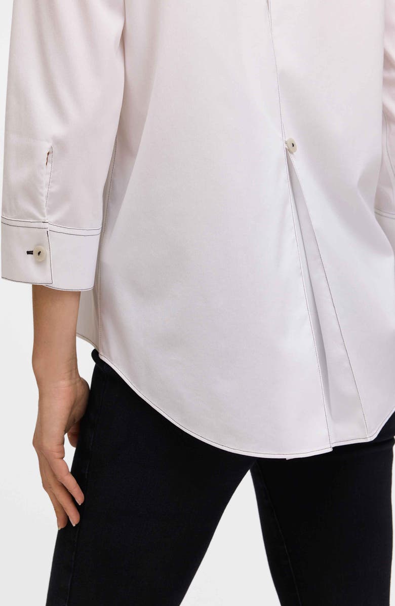 Foxcroft Kelly Button-Up Shirt, Alternate, color, White/ Black