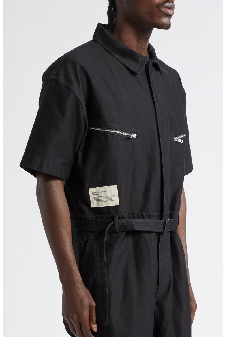 x Birkenstock The Rebel Washed Drill Jumpsuit, Alternate, color, BLACK