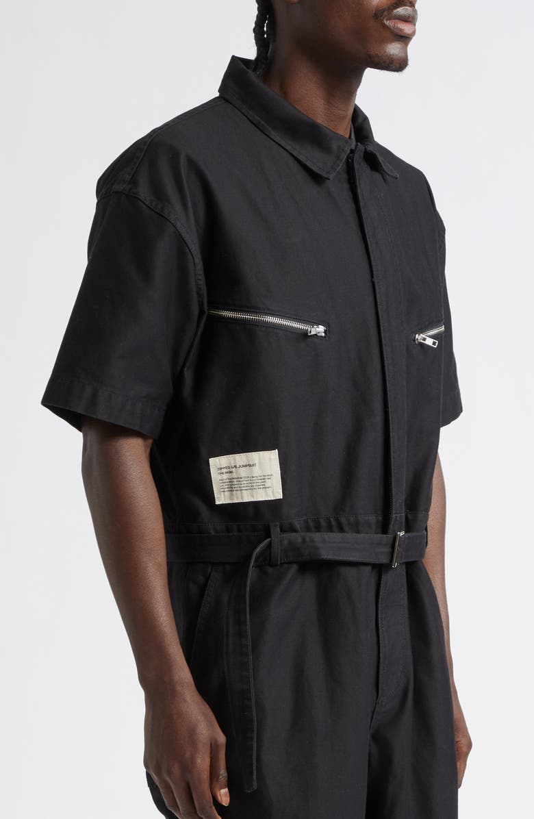 SONG FOR THE MUTE x Birkenstock The Rebel Washed Drill Jumpsuit, Alternate, color, Black
