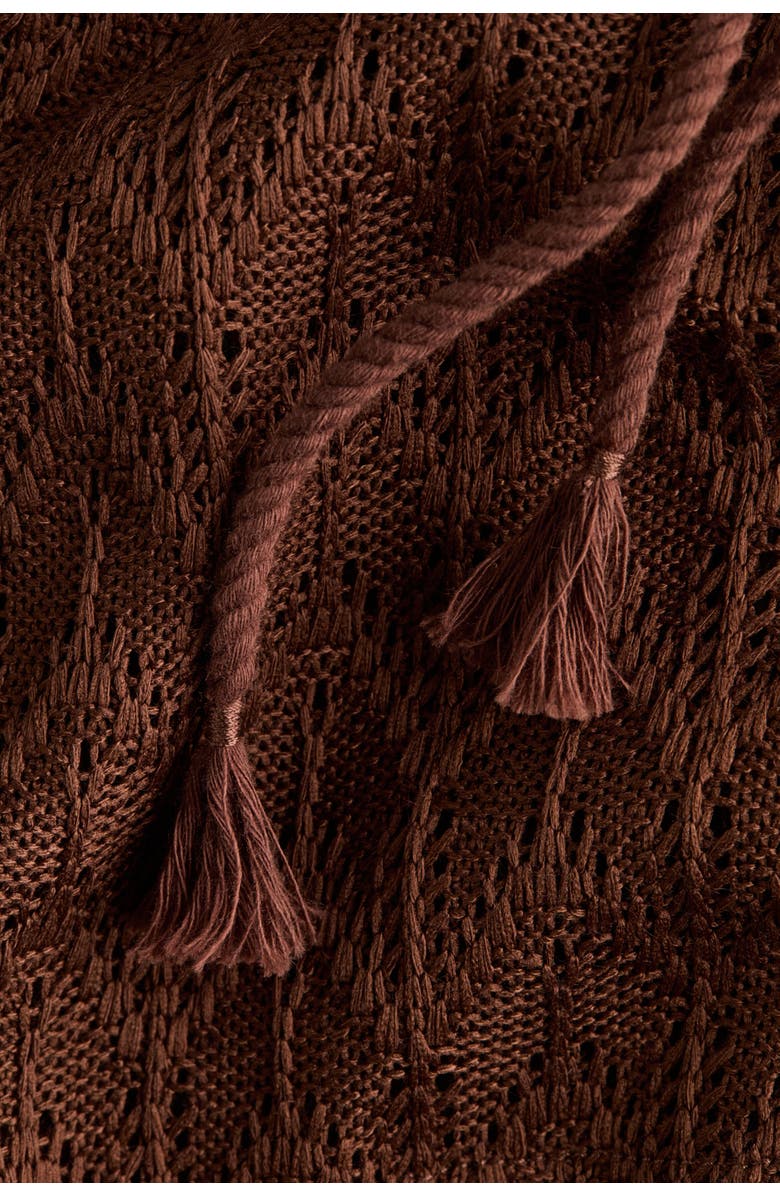 H&M Mama Pointelle-knit Drawstring Shorts, Alternate, color, Brown