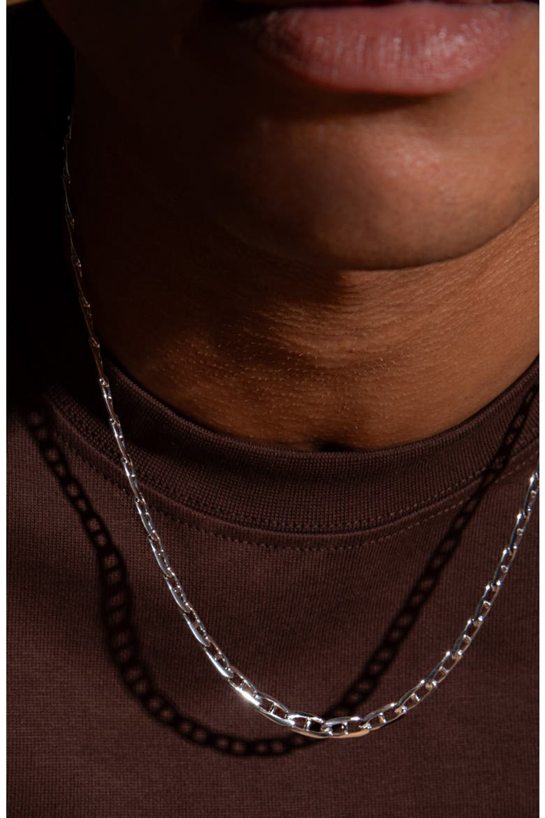 Figaro Cut Chain In Silver, Alternate, color, Silver