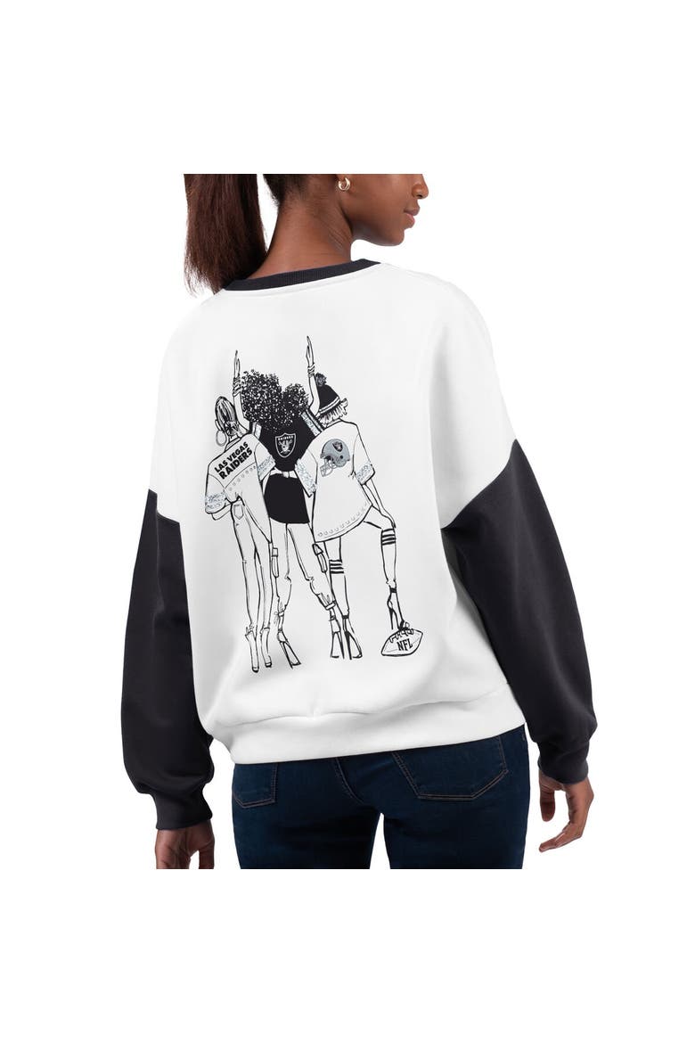 Women's G-III 4Her by Carl Banks White Las Vegas Raiders A-Game Pullover Sweatshirt, Alternate, color, White