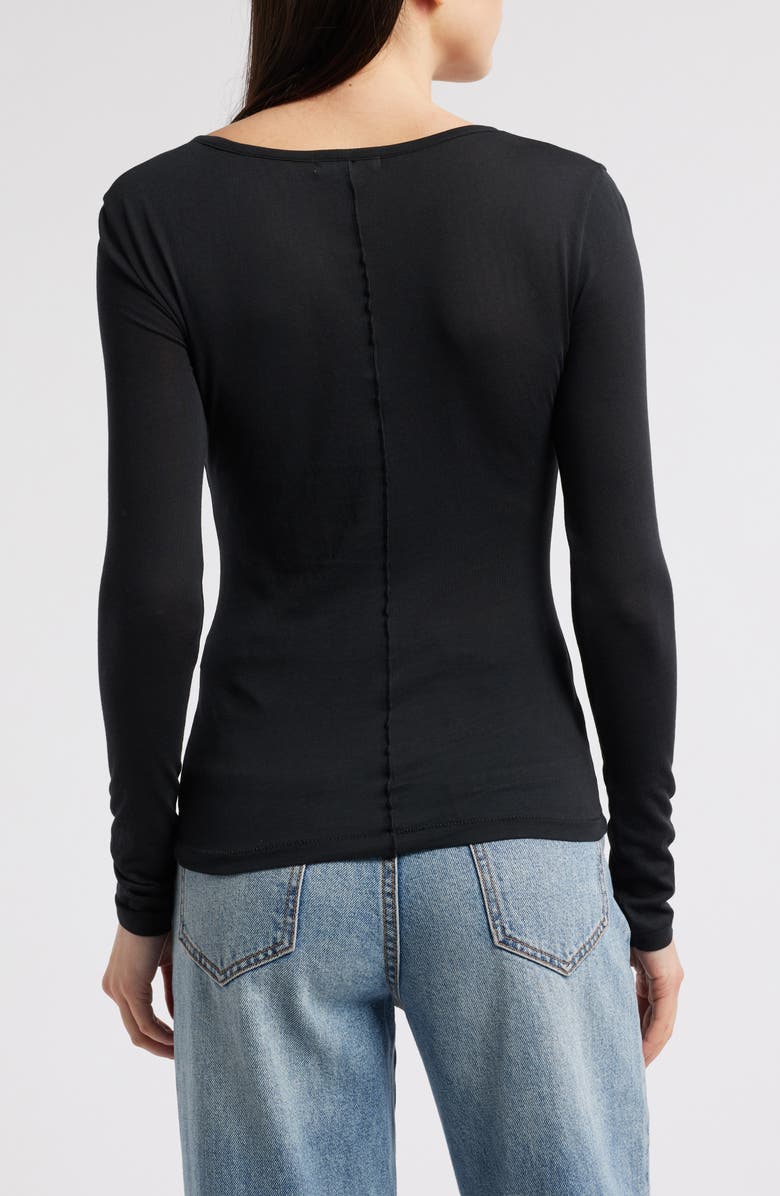 rag & bone Shaw Scoop Neck Cotton & Modal Top, Alternate, color, 