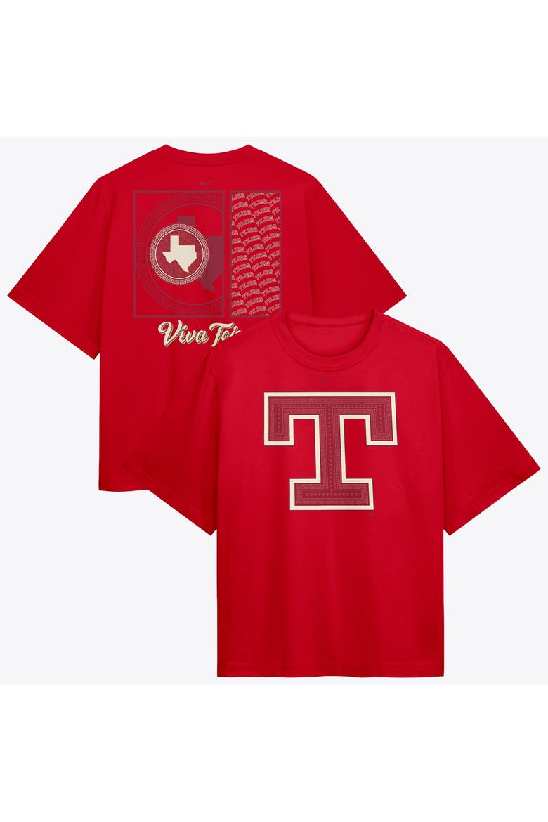 Women's Nike  Red Texas Rangers Premium Essentials Relaxed Boxy T-Shirt, Main, color, Red