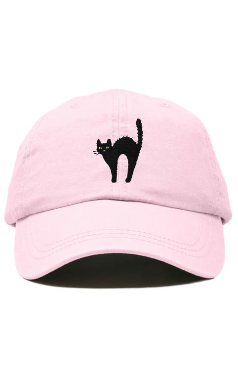 Black Cat Embroidered Casual Hat