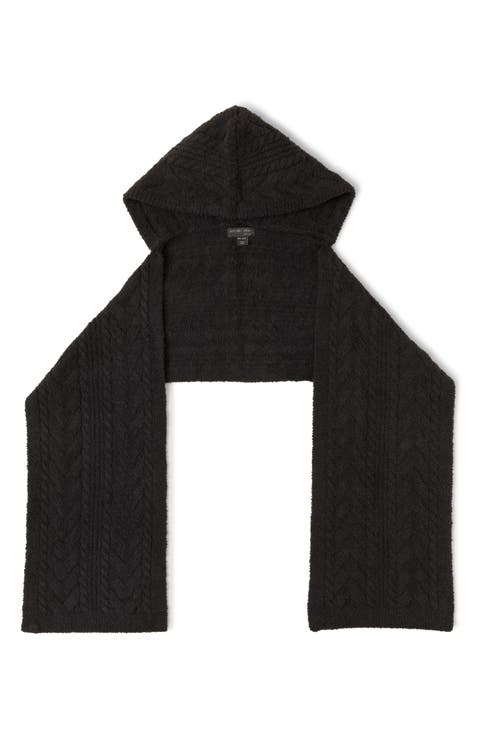 CozyChic® Cable Stitch Hooded Scarf