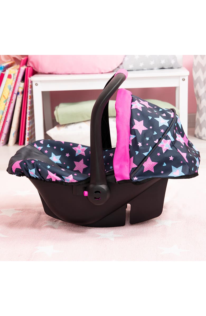 Bayer Design Car Seat Turquoise Stars, Fits Dolls Up To 18 Inches, Alternate, color, Multicolored