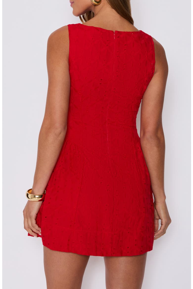 Paige Eyelet Minidress (Nordstrom Exclusive), Alternate, color, RED