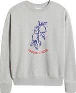 Caslon® Embroidered Lemon Azur Graphic Sweatshirt