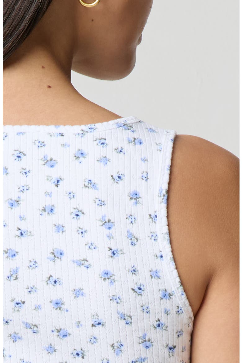 Ditsy Floral Scoop Neck Tank, Alternate, color, PETIT JARDIN WHITE/ BLUE